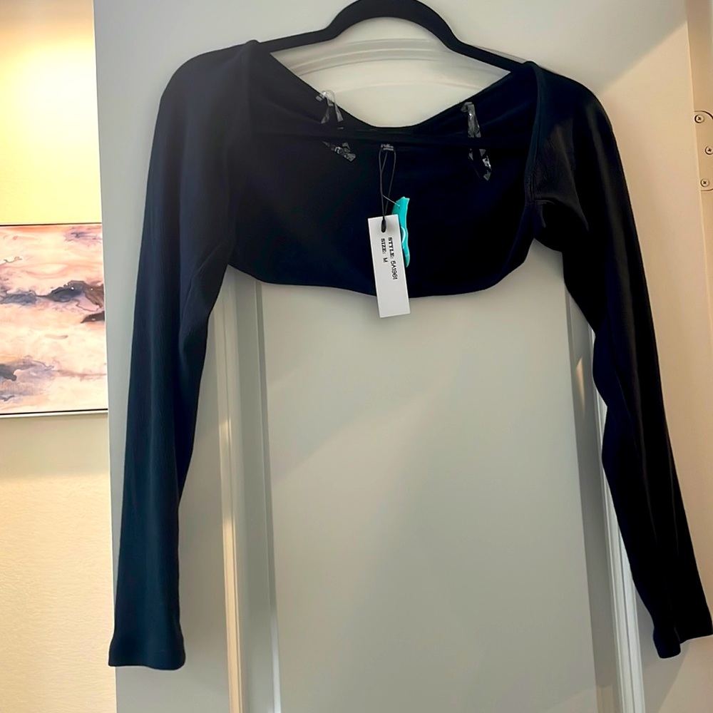 Black coverup top